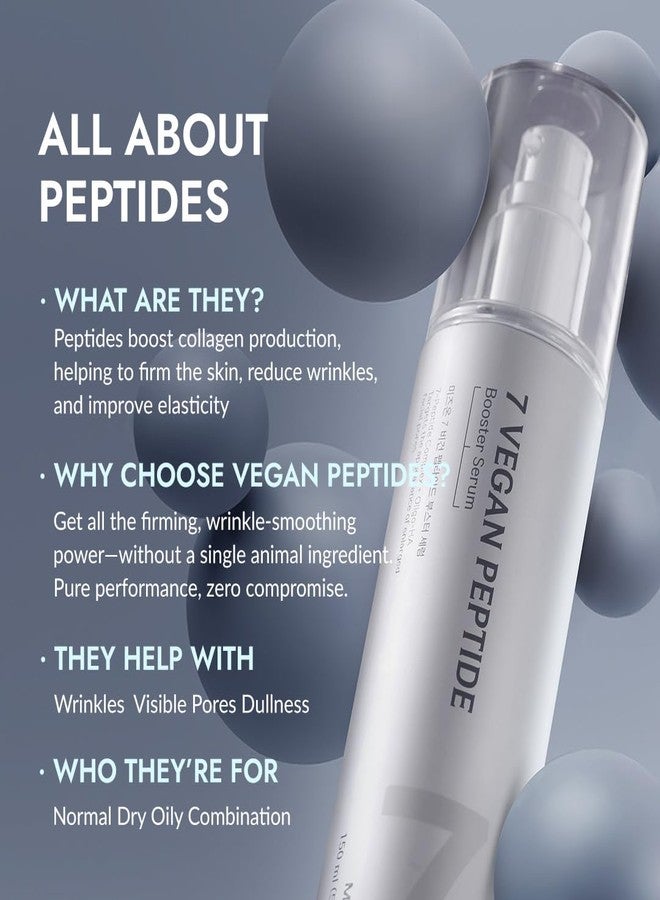 MIZON 7 Vegan Peptide Booster Serum Korean Anti-Aging Face Serum with Niacinamide & Hyaluronic Acid Hydrating Firming & Smoothing Skincare for Fine Lines & Skin Repair – 5.07 fl oz - Image 4